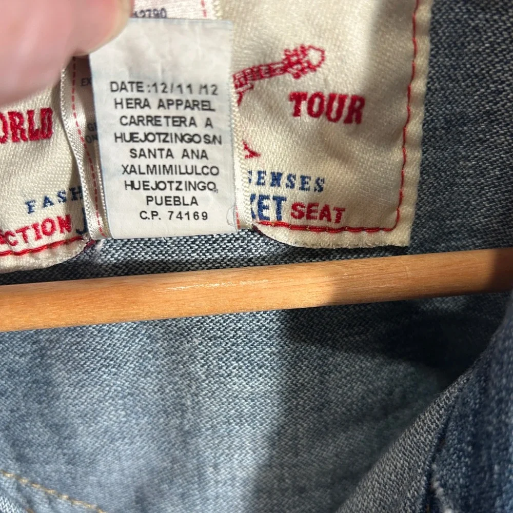 True Religion Johnny Denim Trucker Jacket Men's Size XXL Blue Wash Western